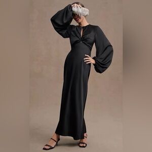 Significant Other Demi Backless Long-Sleeve Column Gown